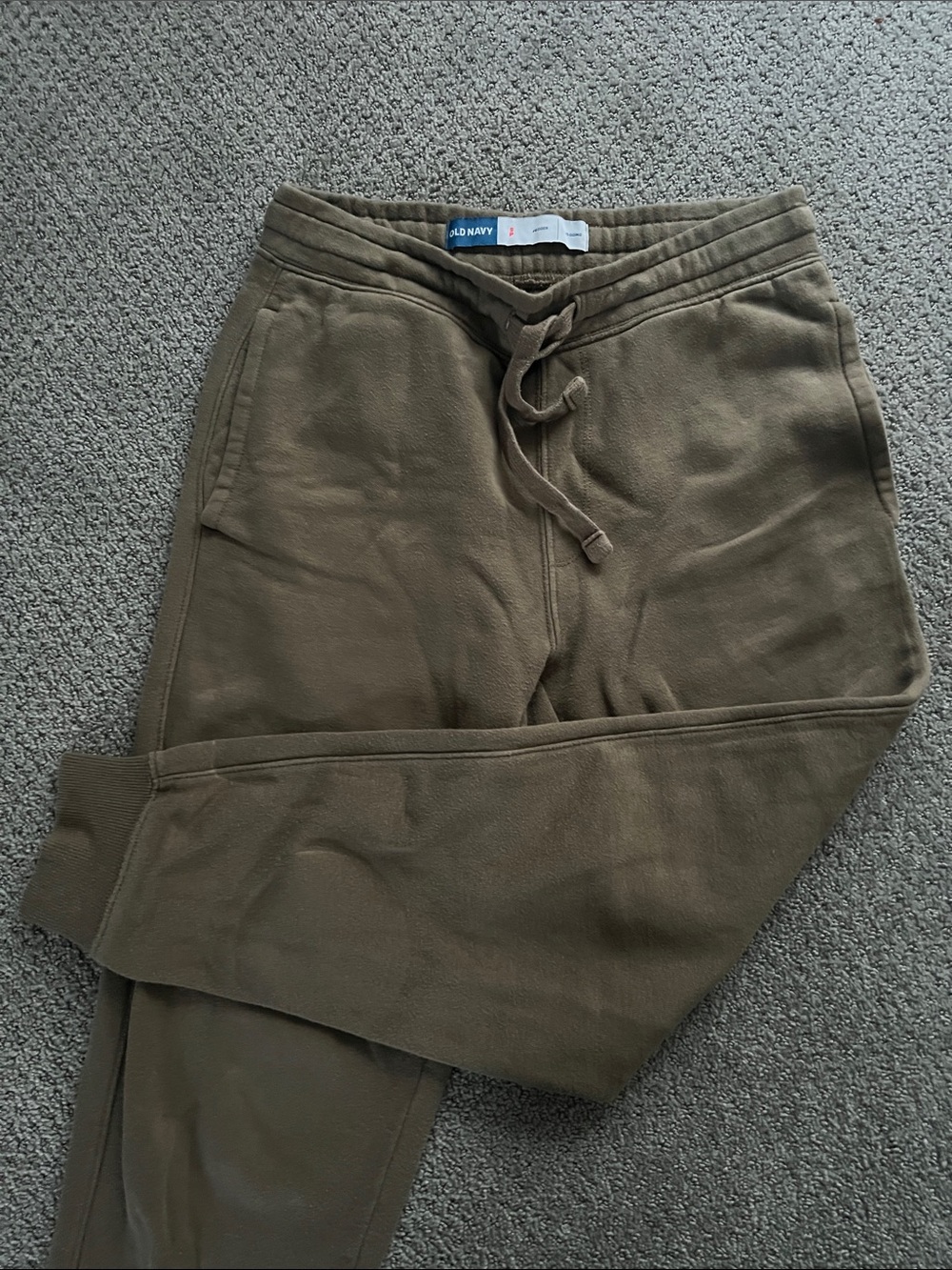 Old Navy Kids Olive/Brown Drawstring Jogger Sweatpants